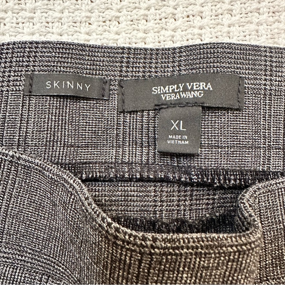 Simply Vera Vera Wang Dress Pants, Size XL, Grey/Black Striped - Picture 5 of 8
